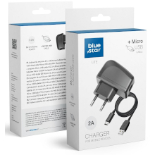 CARICABATTERIA BLUE STAR 2A CON CAVO MICRO-USB