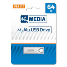 PENDRIVE MY MEDIA 64GB 2.0 ARGENTO IN METALLO