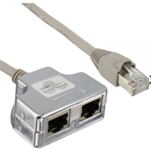 INLINE ADATTATORE RJ45 MASCHIO 2X FEMMINA CAT.5E PORT-DOPPIER, ACCOPPIATORE SDOPPIATORE CAVI DI RETE