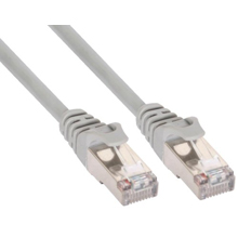 CAVO PER RETE DATI LAN CAT.5E RJ45 SCHERMATURA F/UTP GRIGIO 10 MT