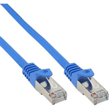 CAVO PER RETE DATI LAN CAT.5E RJ45 DOPPIA SCHERMATURA SF/UTP BLU 2 MT