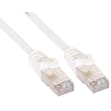 CAVO PER RETE DATI LAN CAT.5E RJ45 DOPPIA SCHERMATURA SF/UTP BIANCO 2 MT