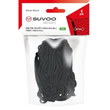 RETE PORTABAGAGLI PER VEICOLI CON GANCI 40X40CM NERA