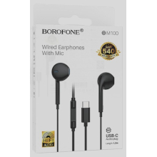 CUFFIE CON MICROFONO BOROFONE BM100 TYPE-C DAC NERE