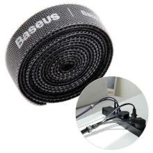 ORGANIZER CAVI BASEUS CON NASTRO IN VELCRO 50CM NERO