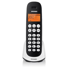 TELEFONO CORDLESS BRONDI ADARA CON VIVAVOCE BIANCO NERO