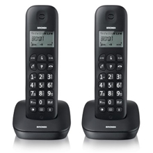 TELEFONI CORDLESS DIGITAL BRONDI GALA TWIN NERO