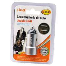 CARICABATTERIE DA AUTO - DOPPIA PORTA USB