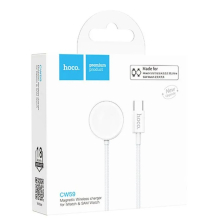 CARICABATTERIA MAGNETICO USB-C HOCO CW59 2.5W PER APPLE WATCH E SAMSUNG WATCH