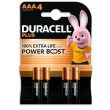 BATTERIE DURACELL PLUS POWER BOOST AAA 100% BL4