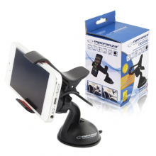 SUPPORTO DA AUTO A VENTOSA ESPERANZA CON MORSETTO CROCODILE NERO