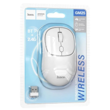 MOUSE WIRELESS 2.4GHZ + BLUETOOTH HOCO GM25 BIANCO