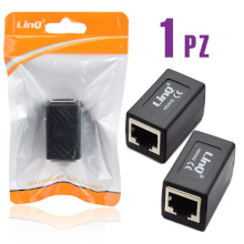 ACCOPPIATORE CAVI LAN RJ45 NERO 1 PZ