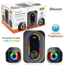 CASSE BLUETOOTH 2.1 CON SUBWOOFER E LUCI LED KTS669