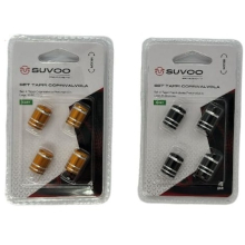 SET TAPPI COPRIVALVOLA PNEUMATICI 4 PEZZI NERI-ORO