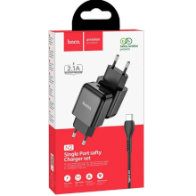 CARICABATTERIA HOCO N2 USB CON CAVO TYPE-C NERO