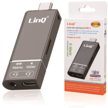 ADATTATORE MULTIFUNZIONE TYPE-C CON SLOT MICROSD + JACK AUDIO + TYPE-C PD 100W