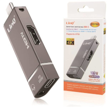 ADATTATORE MULTIFUNZIONE TYPE-C CON HDMI + JACK AUDIO + TYPE-C PD 100W