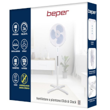 VENTILATORE A PIANTANA 40W BIANCO