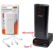 POWER BANK 15000 MAH  CON LED + CAVO 3 IN 1