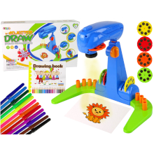 PROIETTORE PER DISEGNI BAMBINI BLU PD7 CON SET PENNARELLI