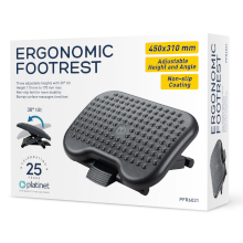 POGGIAPIEDI ERGONOMICO REGOLABILE A 3 LIVELLI 45X31X11CM