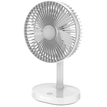 VENTILATORE DA TAVOLO RICARICABILE 3000MAH BIANCO/GRIGIO