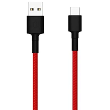 CAVO XIAOMI USB TYPE-C 1M 18W IN NYLON ROSSO CONFEZIONATO