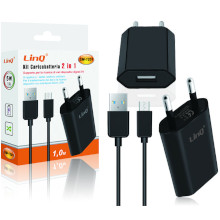 CARICABATTERIE USB + CAVO MICRO USB PER SMARTPHONE