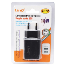 CARICABATTERIA 2 PORTE USB 2.1A 10W