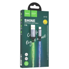 CAVO USB / TYPE-C HOCO U112  IN TRECCIA CON LUCI RGB 3A 1M GRIGIO