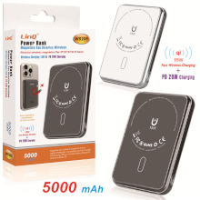 POWER BANK MAGNETICO CON RICARICA WIRELESS 5000MAH 15W