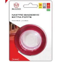 NASTRO BIADESIVO EXTRA FORTE 2M ROSSO