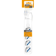 MULTIPRESA CON INTERRUTTORE A 4 USCITE 16A 250V MAX 3680W 3M