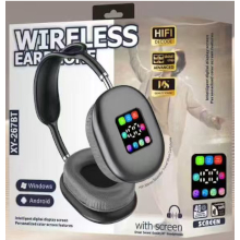 CUFFIE BLUETOOTH 5.3 CON DISPLAY LCD TOUCH NERE